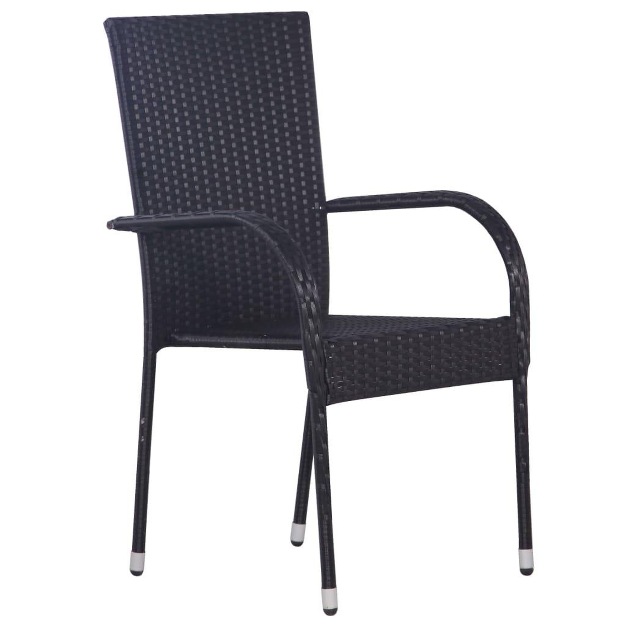 Voir la diapositive 3 : VIDAXL Ensemble a manger de jardin 5 pcs Noir