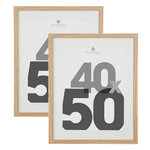 ATMOSPHERA Lot de 2 cadres photo EVA. Coloris disponibles : Beige, Blanc, Noir