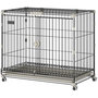 Voir la diapositive 5 : PAWHUT Cage pour Chien Pliable, Plateau Amovible, Roues avec Freins, Toit Ouvrant Verrouillable, Porte de Nourrissage, Niche Chien Interieur pour Petits et Moyens Chiens, 75,5x46x64,5cm, Noir
