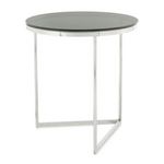 Paris Prix Table d'Appoint Design  Wynona  55cm Noir & Argent