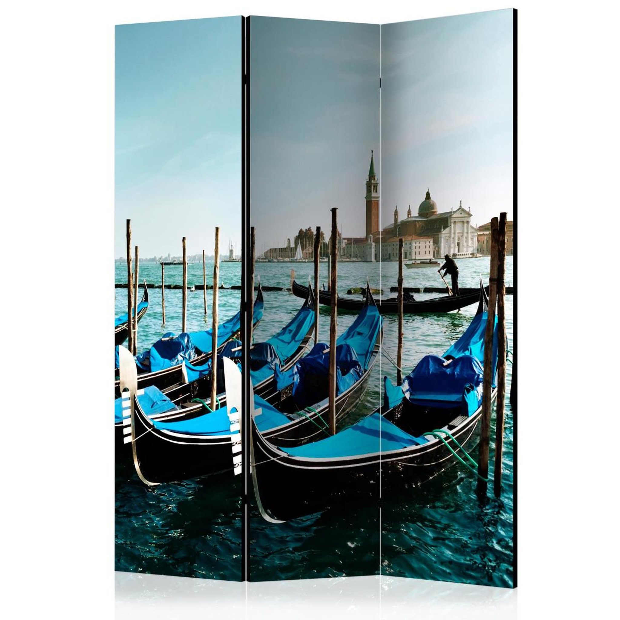 Paris Prix Paravent 3 volets  gondolas on the grand canal, venice  135x172cm