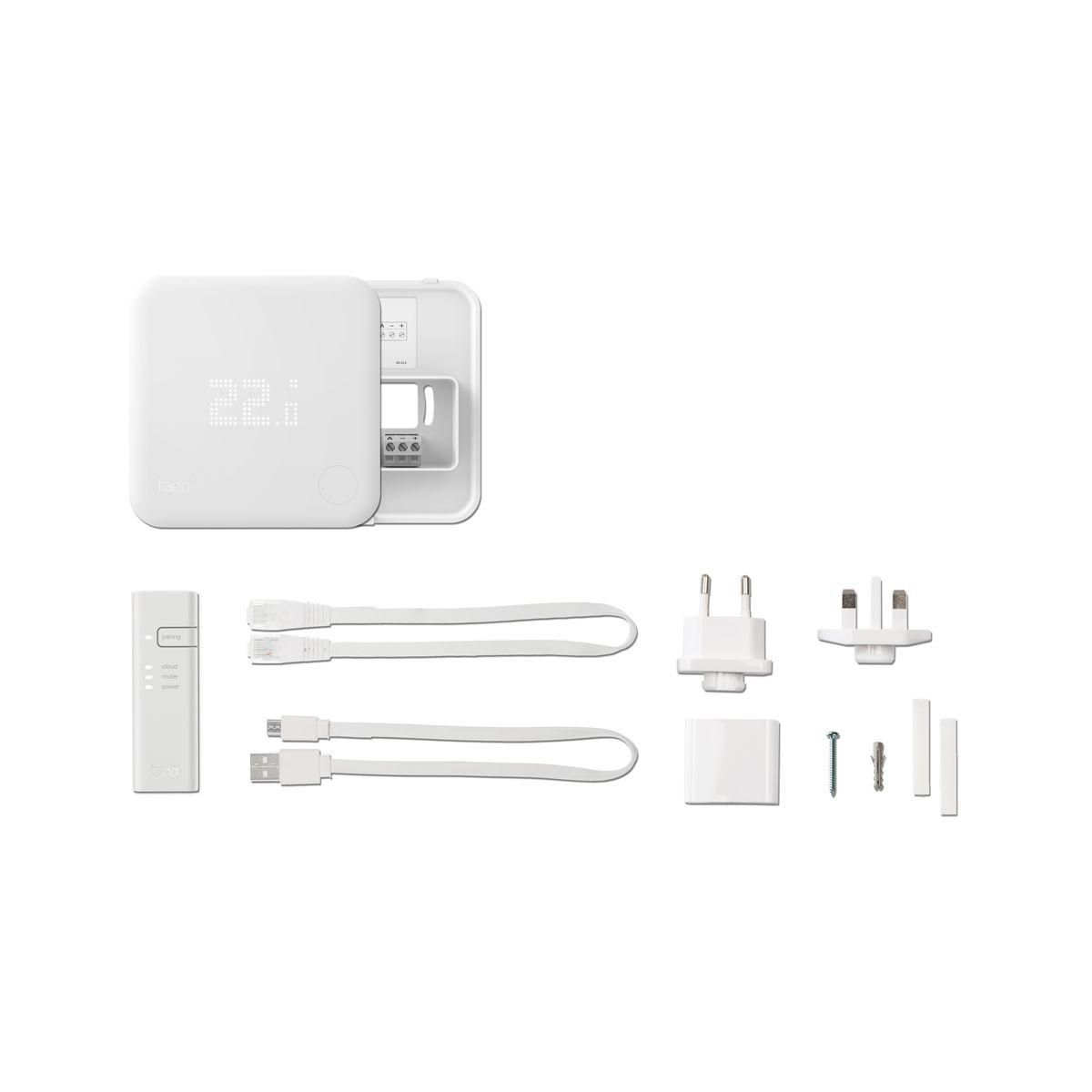 Tado Thermostat connecté Kit démarrage- V3+ version Filaire