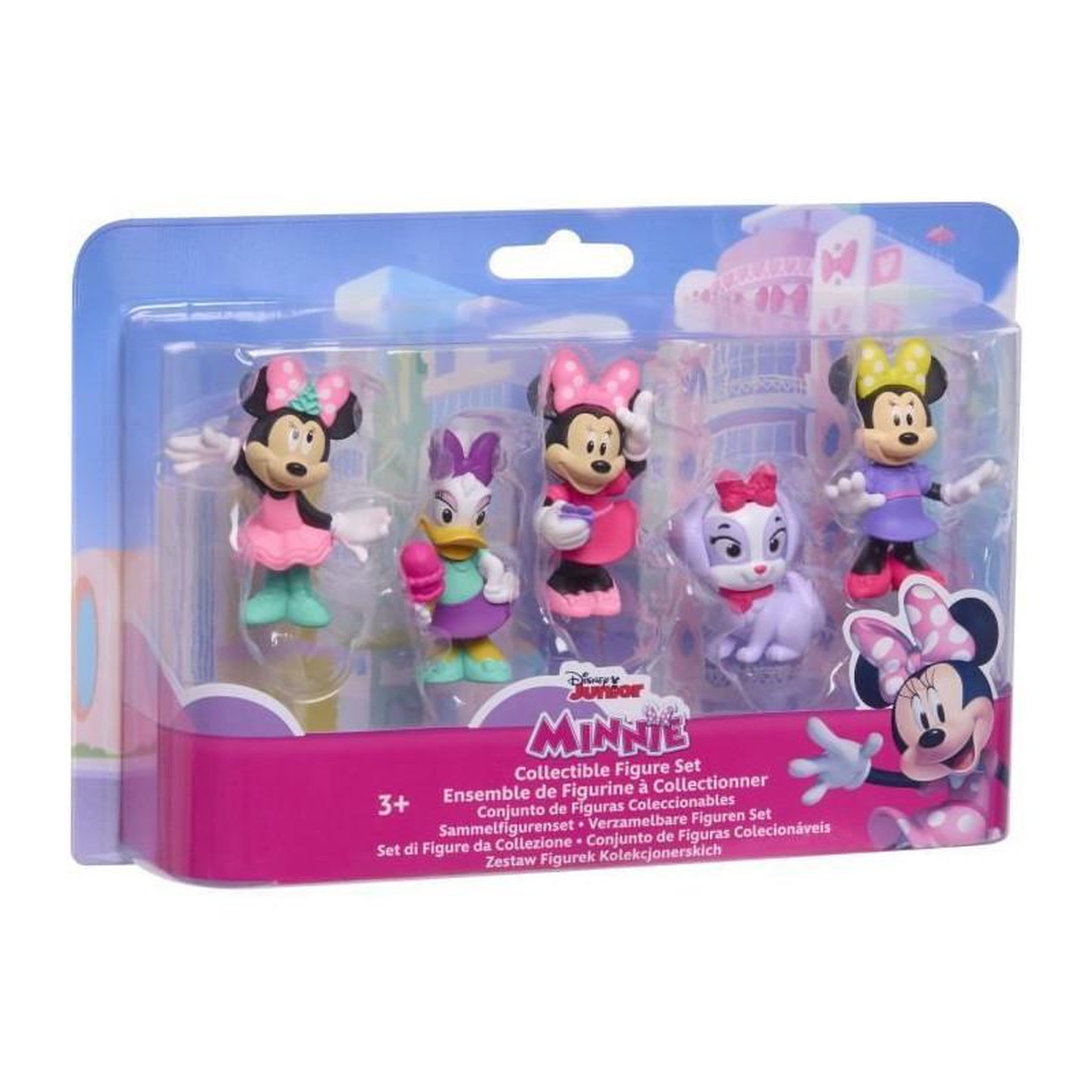 Voir la diapositive 2 : GENERIQUE Figurines - DISNEY MINNIE MOUSE - Pack de 5 Figurines Minnie Mouse - Non articulées, 6 cm