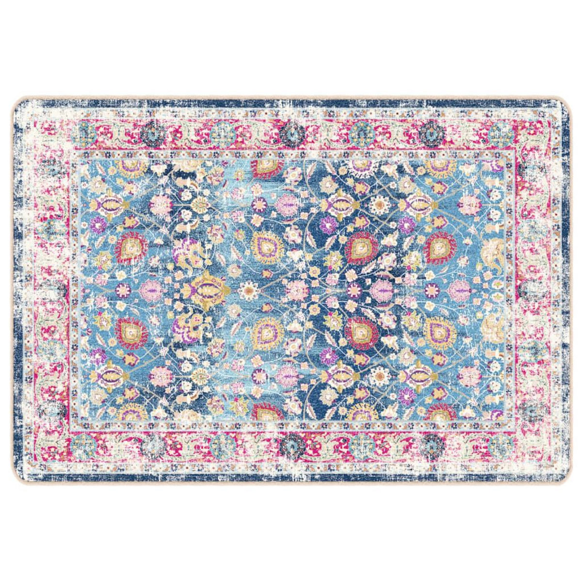 VIDAXL Tapis lavable multicolore 120x180 cm antiderapant