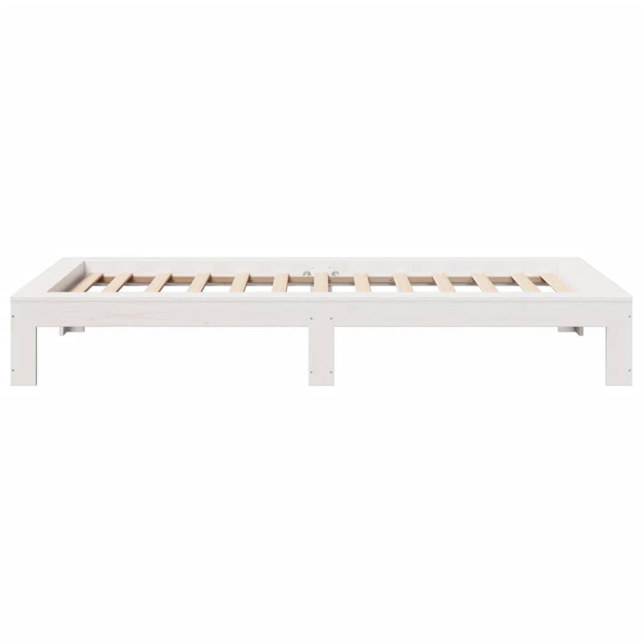Voir la diapositive 5 : VIDAXL Cadre de lit sans matelas blanc 75x190 cm bois de pin massif
