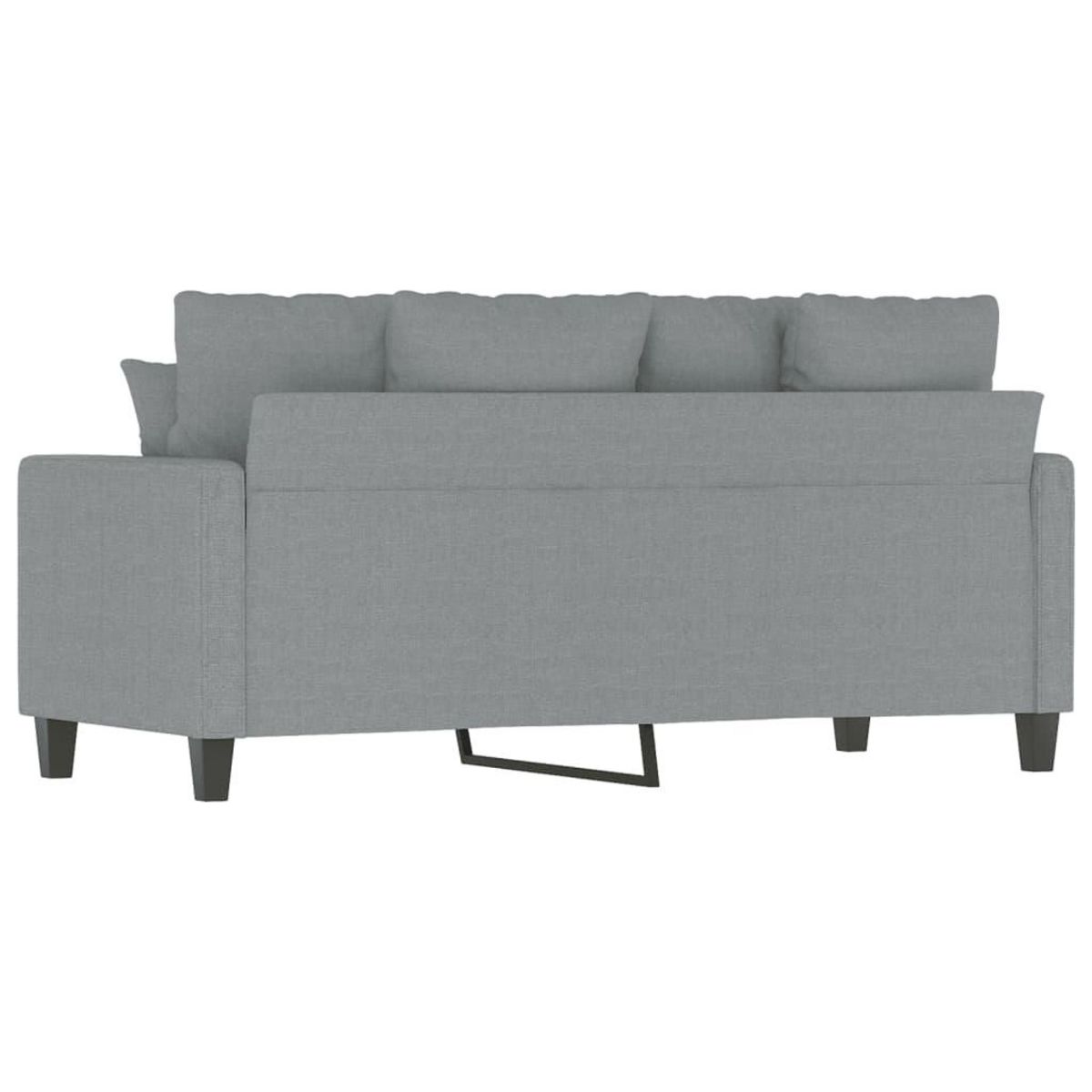 VIDAXL Canape a 2 places Gris clair 140 cm Tissu