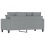 Voir la diapositive 5 : VIDAXL Canape a 2 places Gris clair 140 cm Tissu