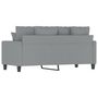 Voir la diapositive 5 : VIDAXL Canape a 2 places Gris clair 140 cm Tissu