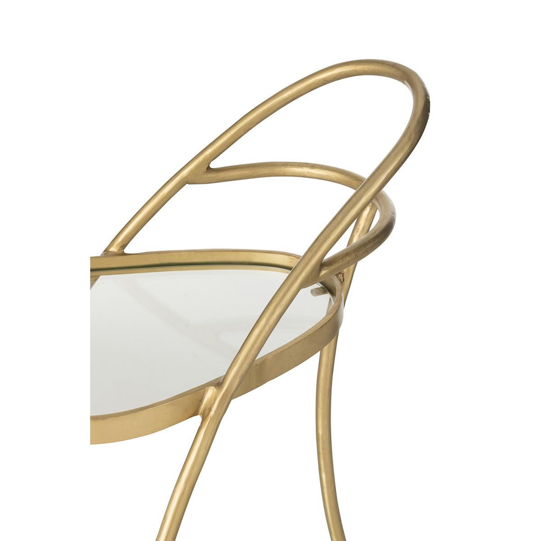 Voir la diapositive 6 : J-LINE Desserte 2 niveaux design  leanor  83cm or