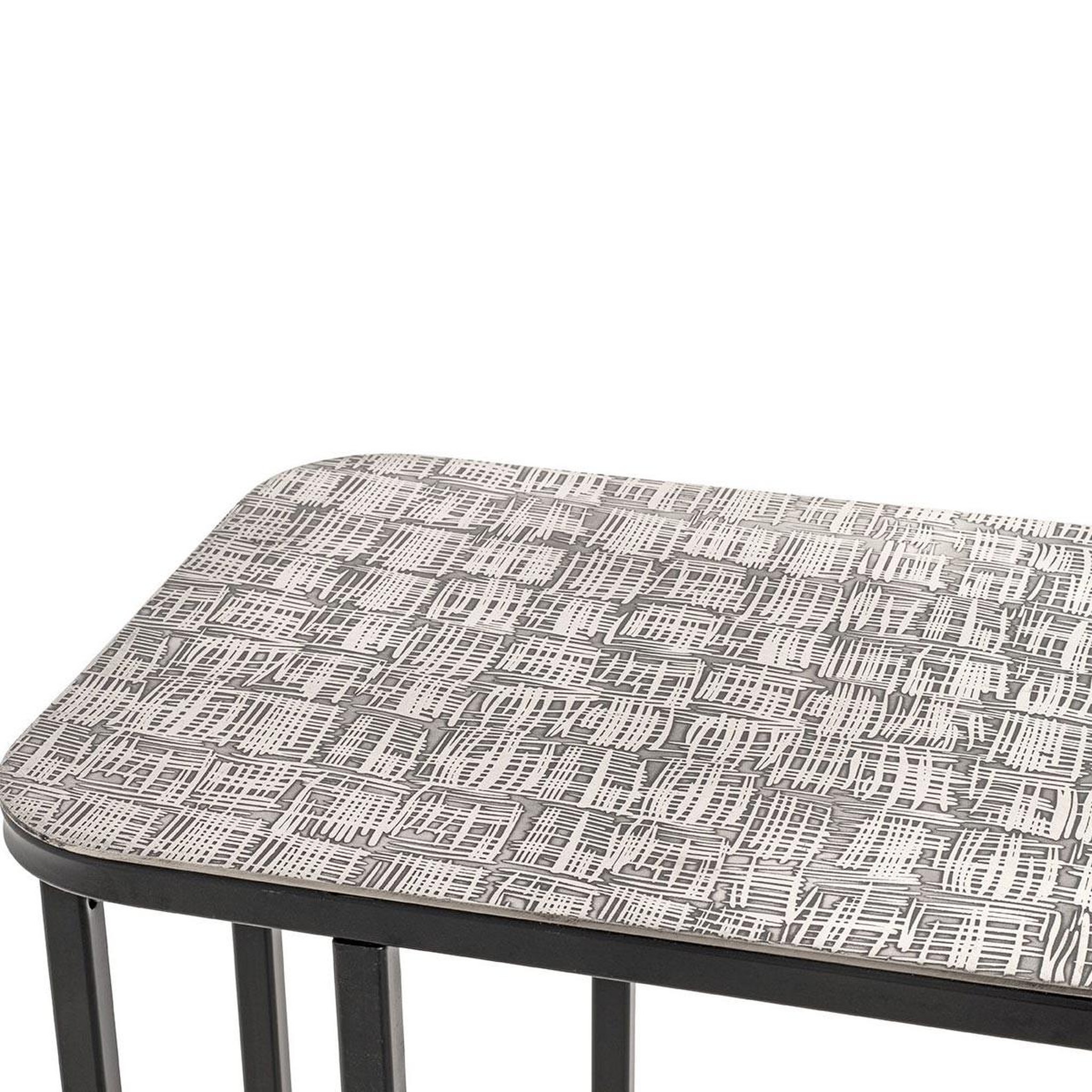 Voir la diapositive 4 : Paris Prix Table d'appoint design  galia  62cm argent & noir