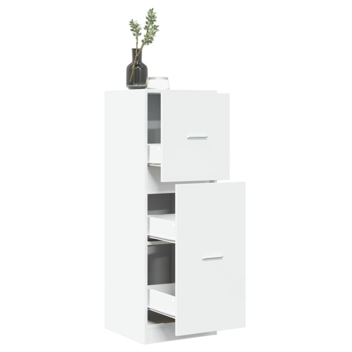 VIDAXL Armoire d'apothicaire blanc 40x41x118 cm bois d'ingenierie