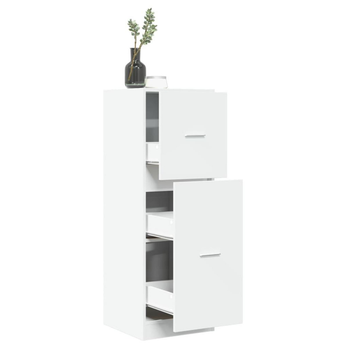 VIDAXL Armoire d'apothicaire blanc 40x41x118 cm bois d'ingenierie