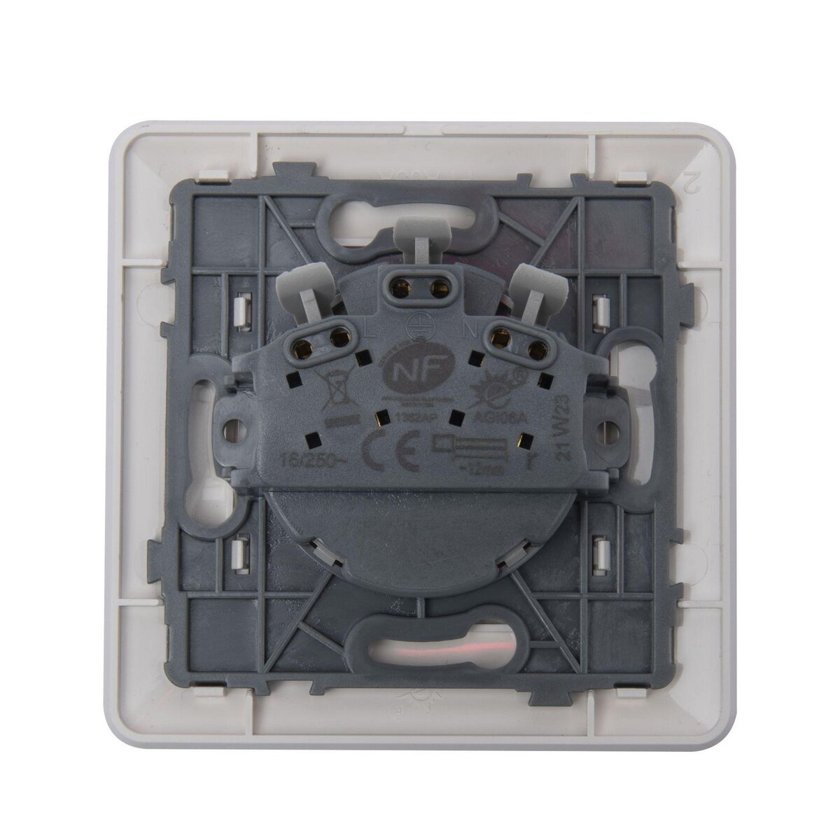 ZENITECH Prise 2 pôles + Terre 16A simple Blanc - Artezo