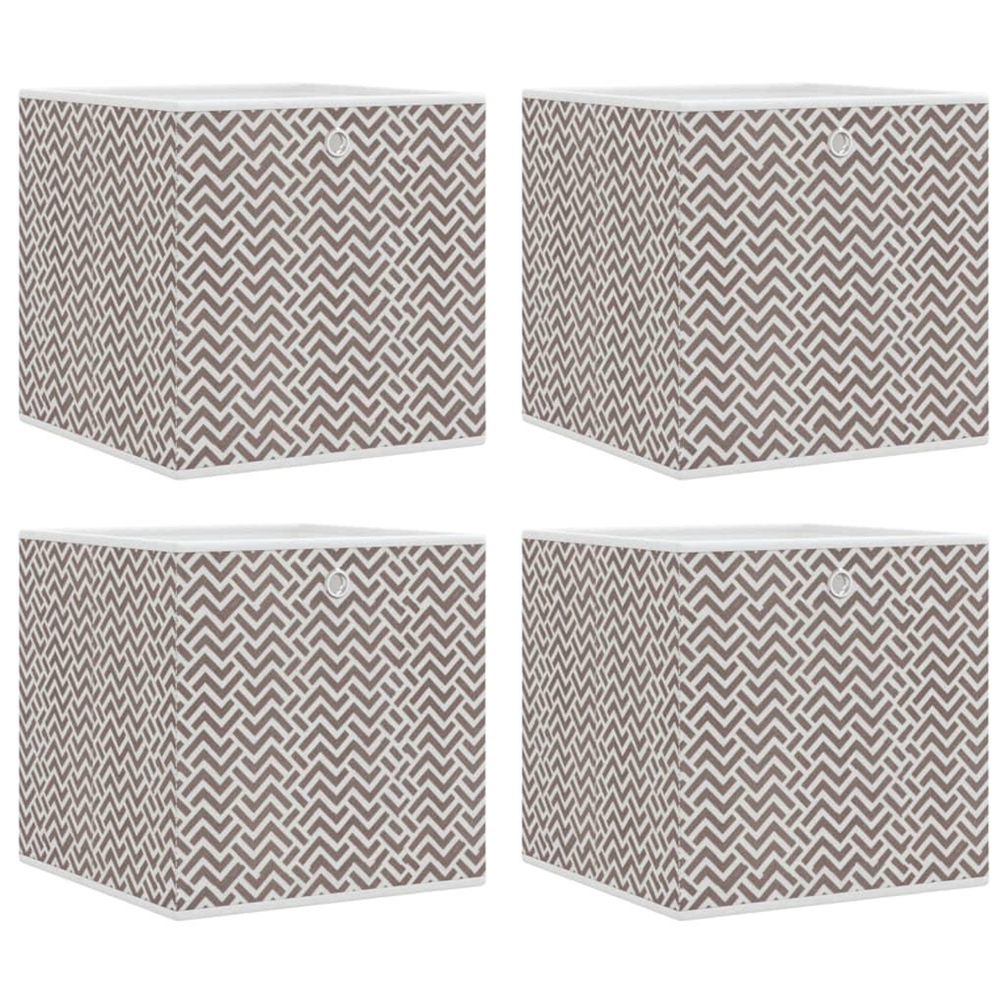 Voir la diapositive 2 : VIDAXL Boîtes de rangement pliables 4 pcs 32x32x32 cm tissu intisse