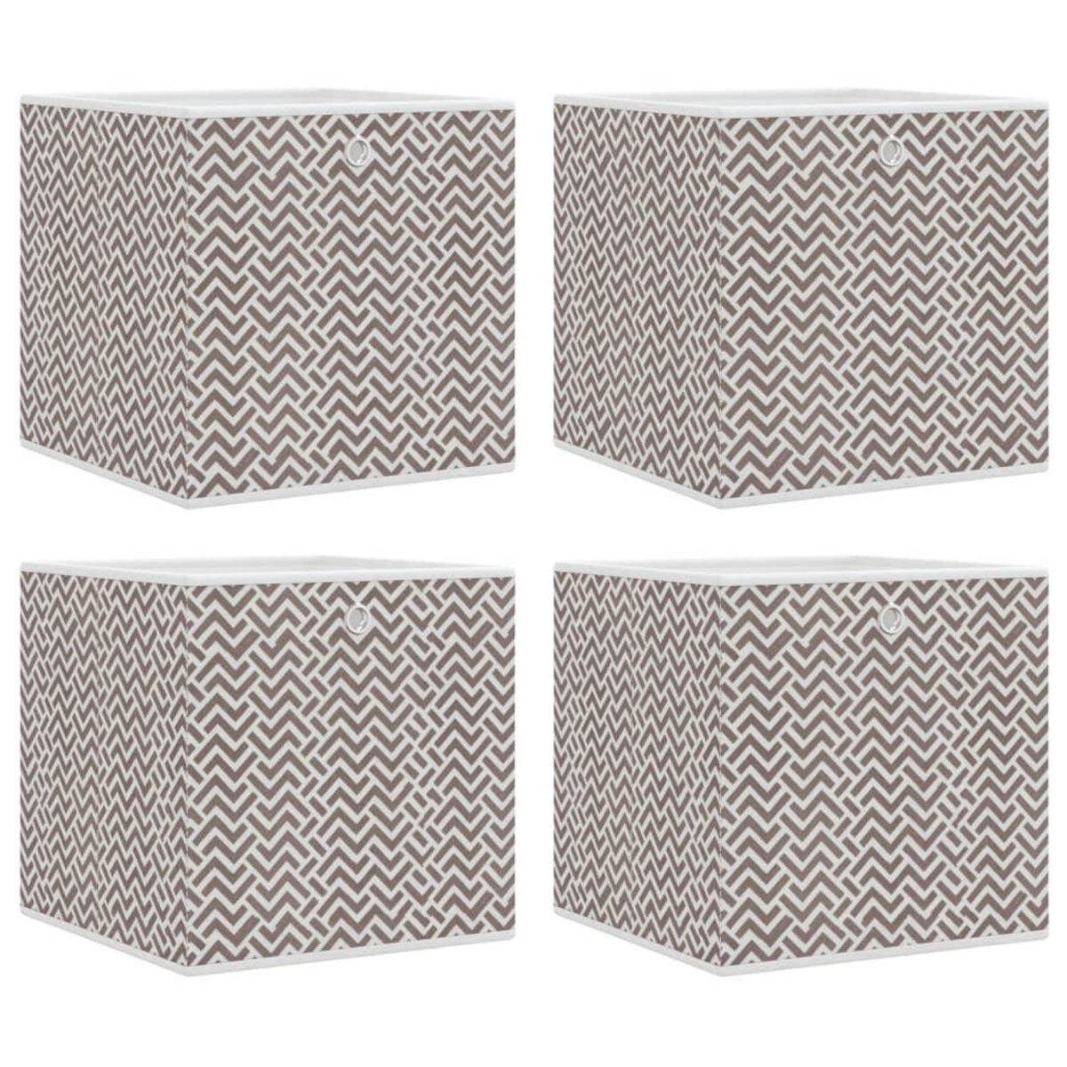 VIDAXL Boîtes de rangement pliables 4 pcs 32x32x32 cm tissu intisse