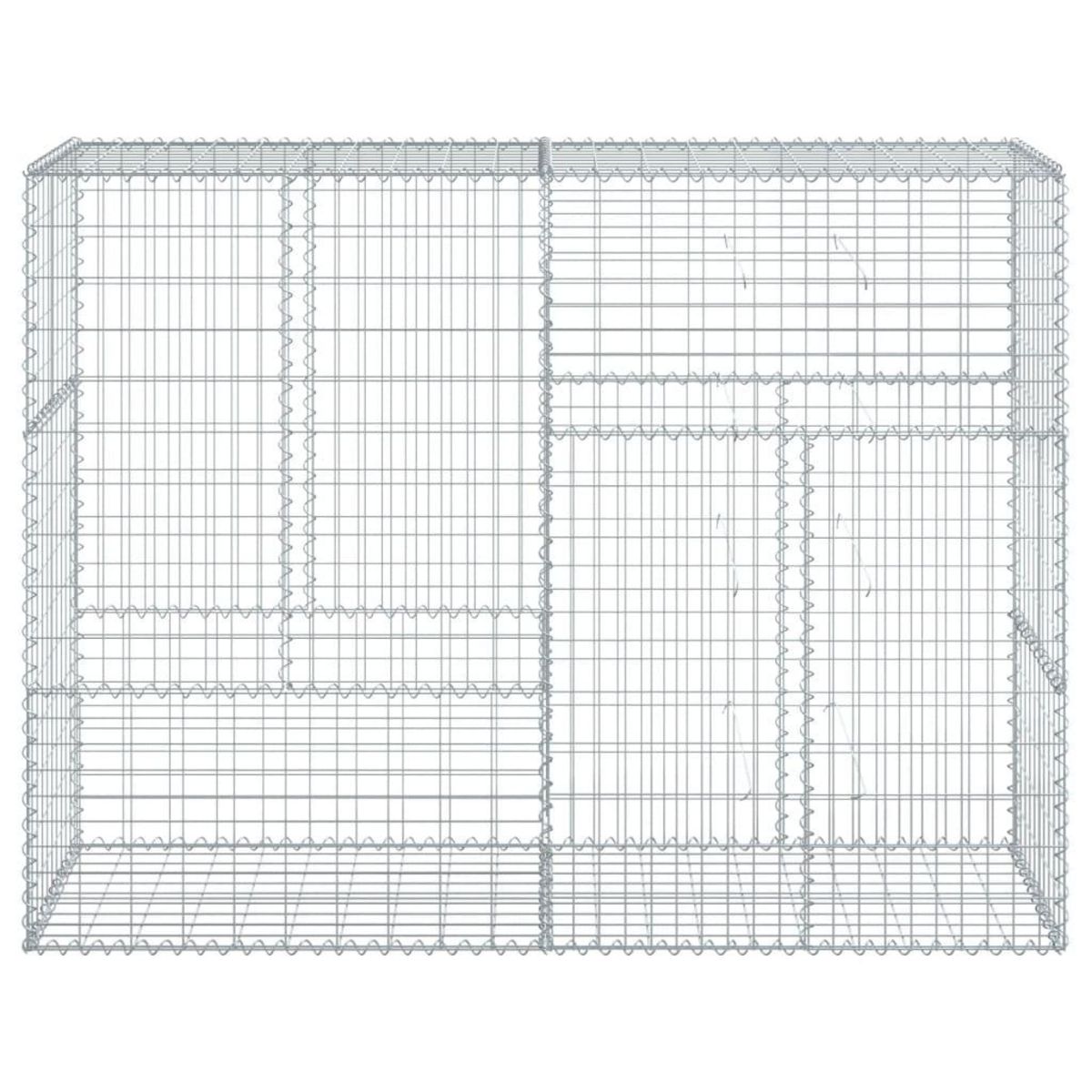 VIDAXL Panier gabion avec couvercle 200x50x150 cm fer galvanise