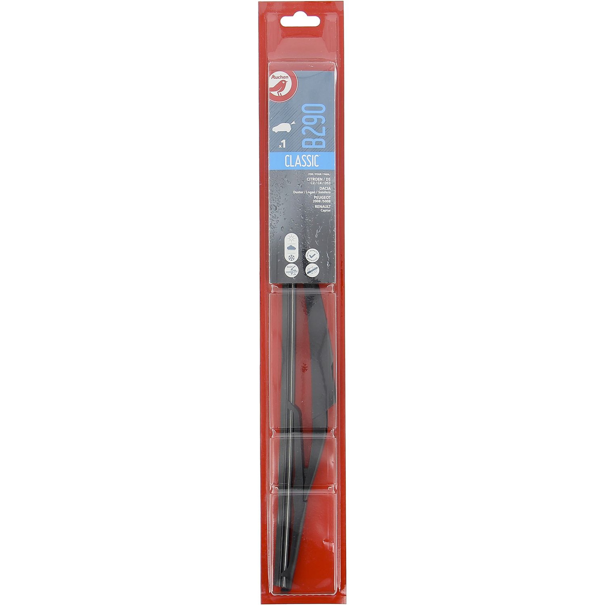 Voir la diapositive 2 : AUCHAN Balai d'essuie-glace B290 29cm pour CITROËN / DS DACIA PEUGEOT RENAULT