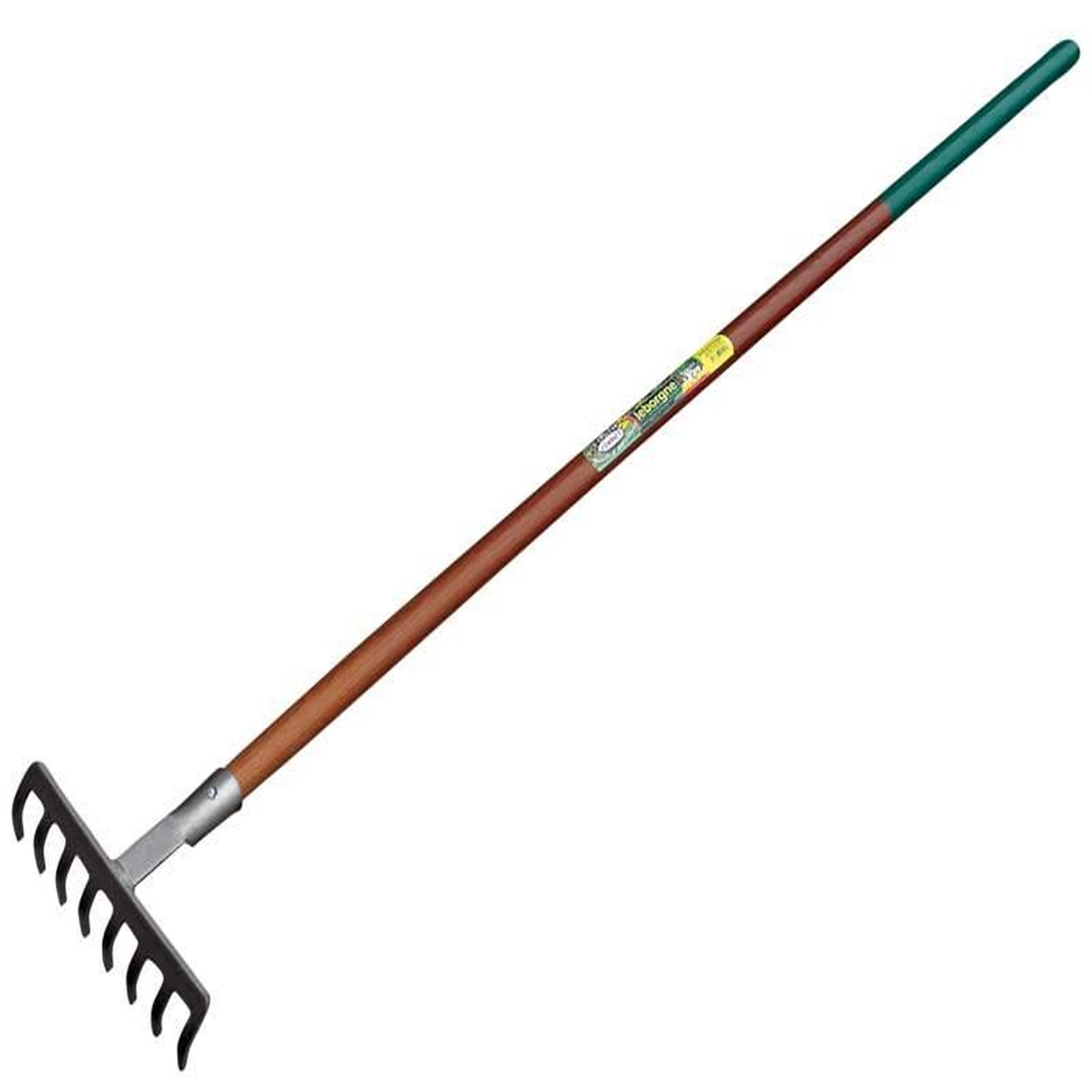 Leborgne Râteau 8 dents courbes Compact - manche bois 130 cm certifié PEFC 100%