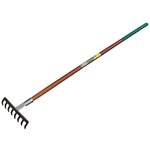 Leborgne Râteau 8 dents courbes Compact - manche bois 130 cm certifié PEFC 100%