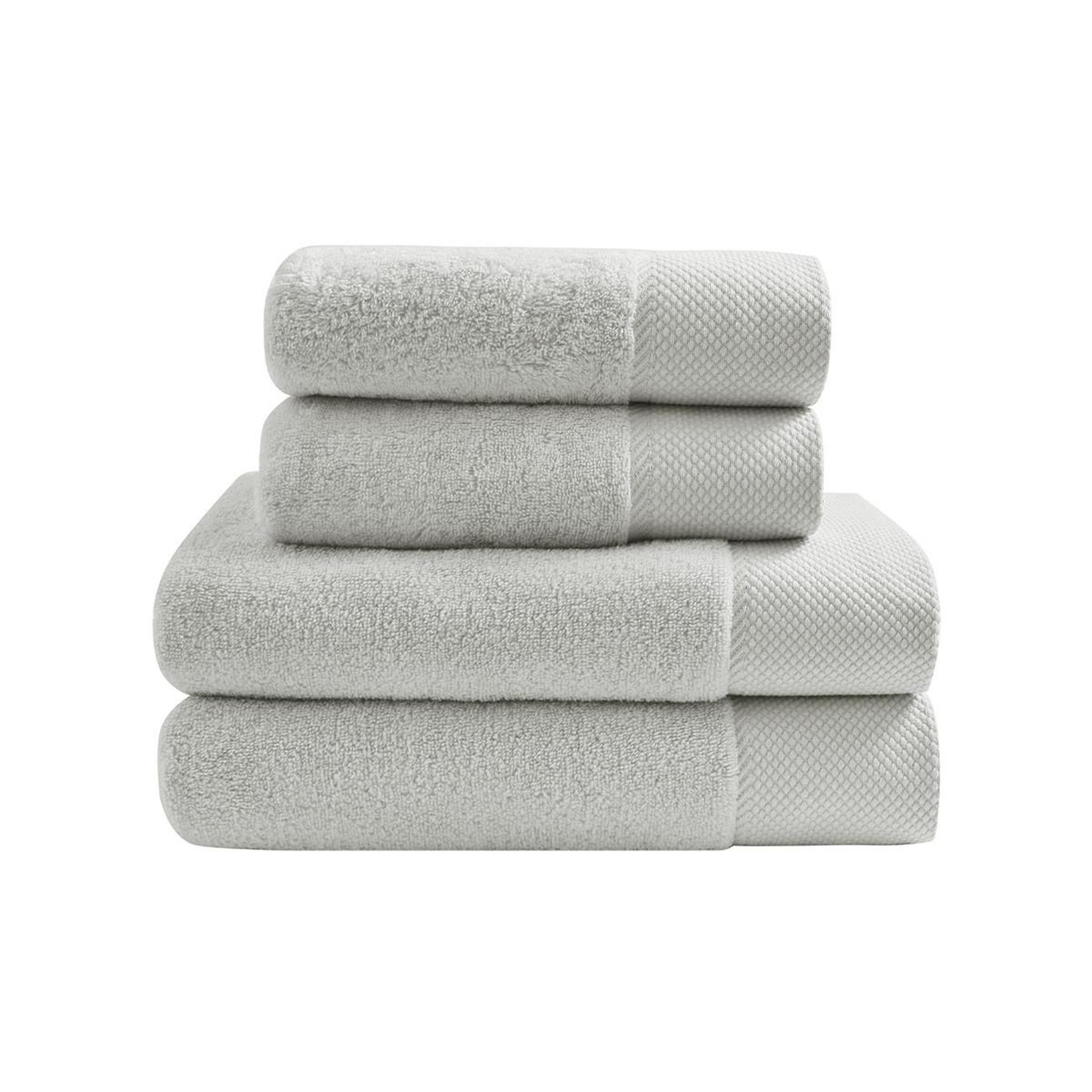 Voir la diapositive 1 : Sensei Maison Ensemble de bain 4 pièces Zéro Twist SENSOFT (2 draps de bain + 2 serviettes)