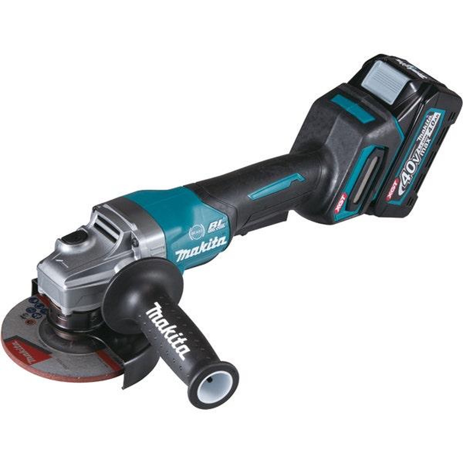 Meuleuse ø 125 mm 40v max + 2 batteries 4ah li-ion xgt + chargeur