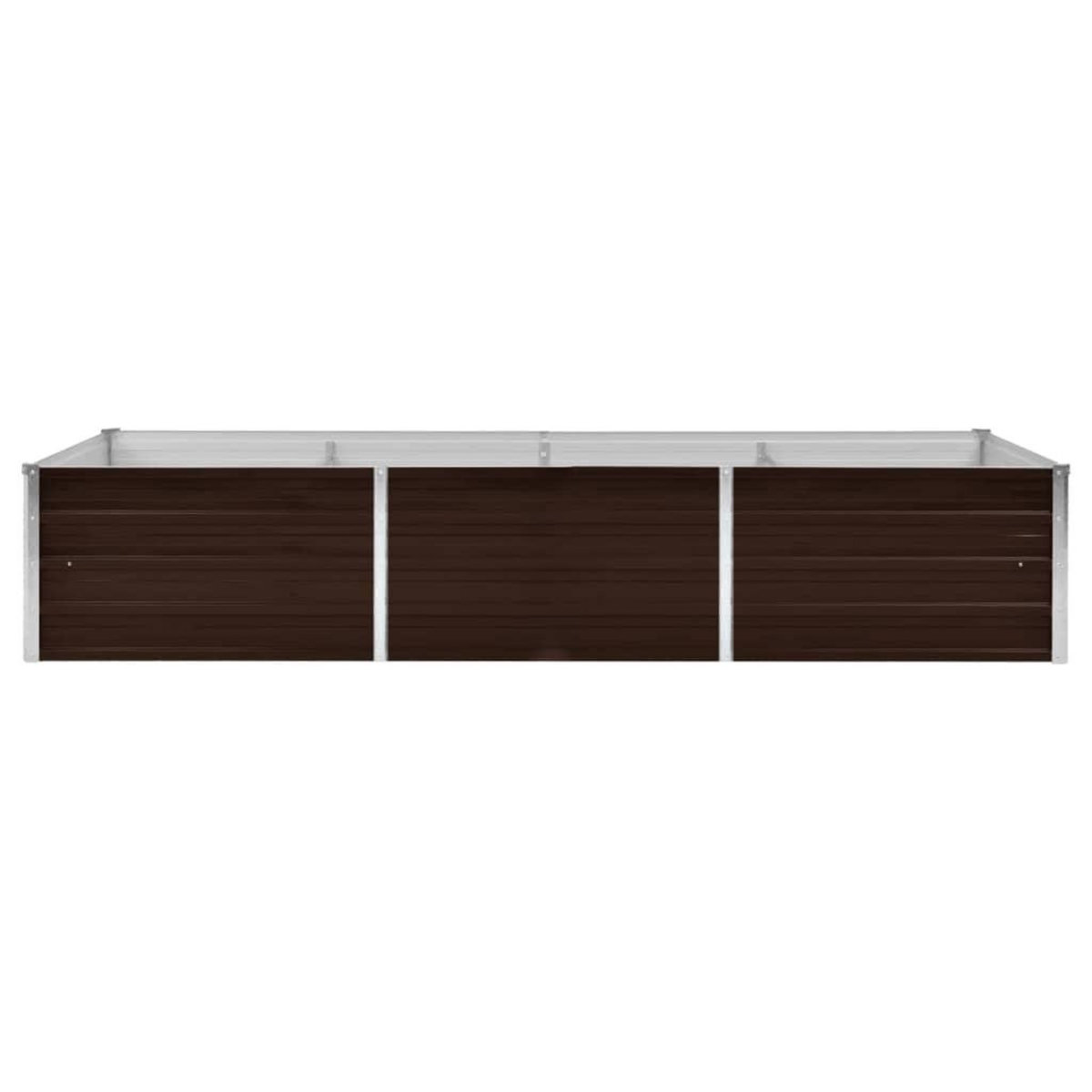 VIDAXL Lit sureleve de jardin Marron 240x80x45 cm Acier galvanise