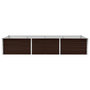 Voir la diapositive 3 : VIDAXL Lit sureleve de jardin Marron 240x80x45 cm Acier galvanise