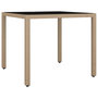 Voir la diapositive 3 : VIDAXL Ensemble a manger de jardin avec coussins 5pcs Beige poly rotin