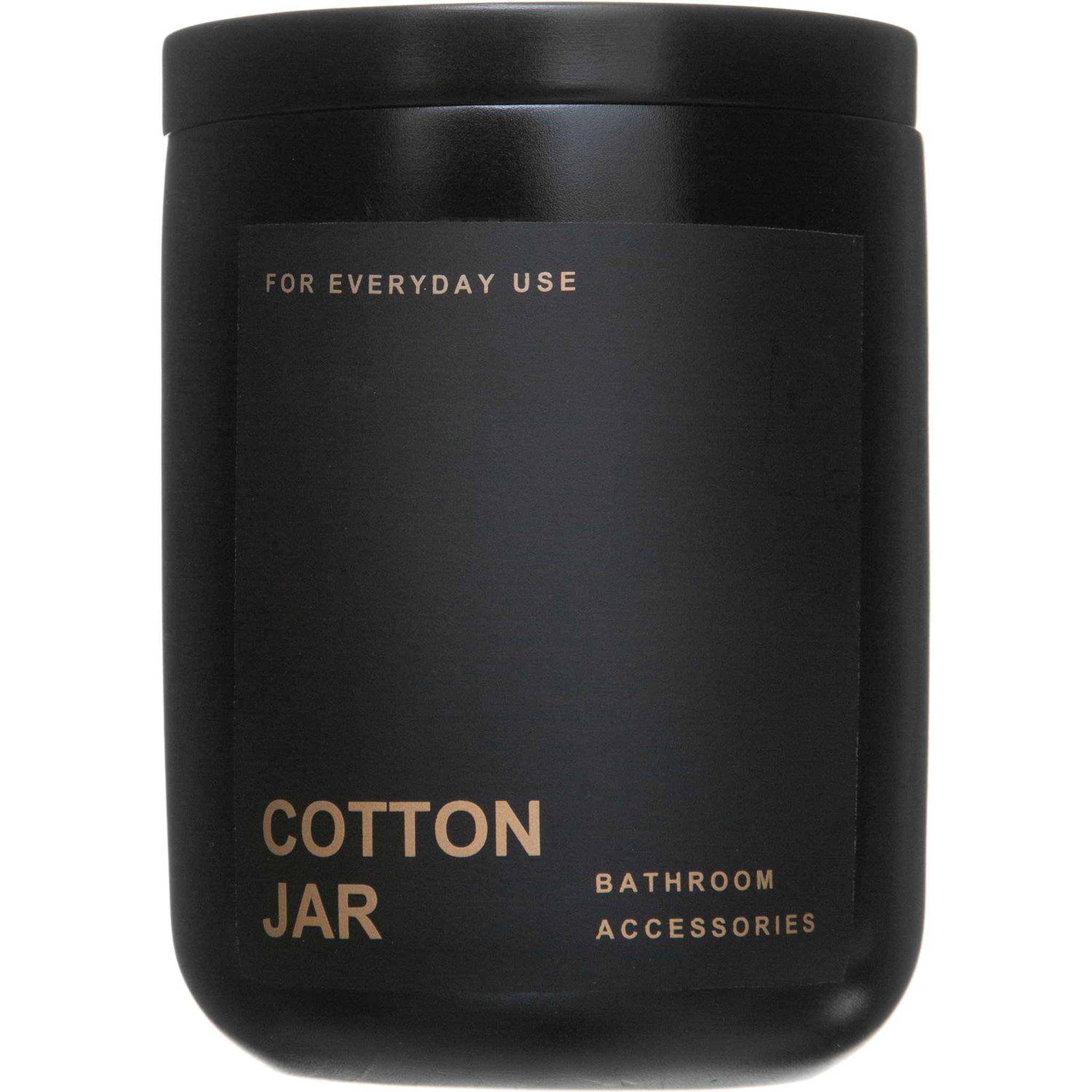 Voir la diapositive 2 : FIVE Pot à coton design black - noir