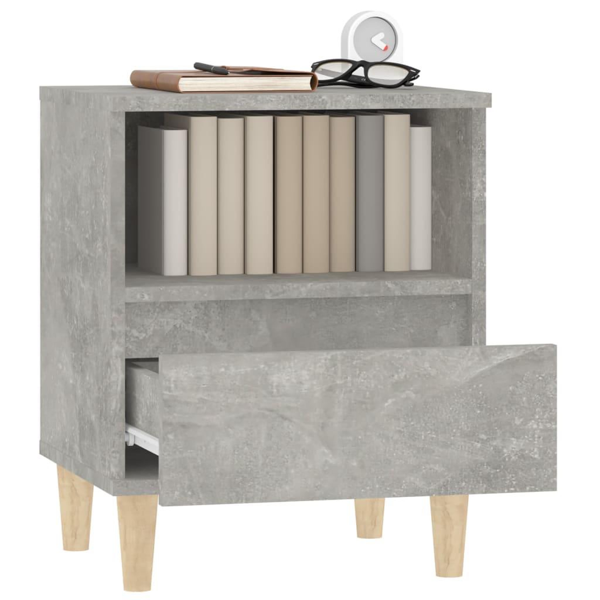 Voir la diapositive 5 : VIDAXL Tables de chevet 2 pcs Gris beton 40x35x50 cm