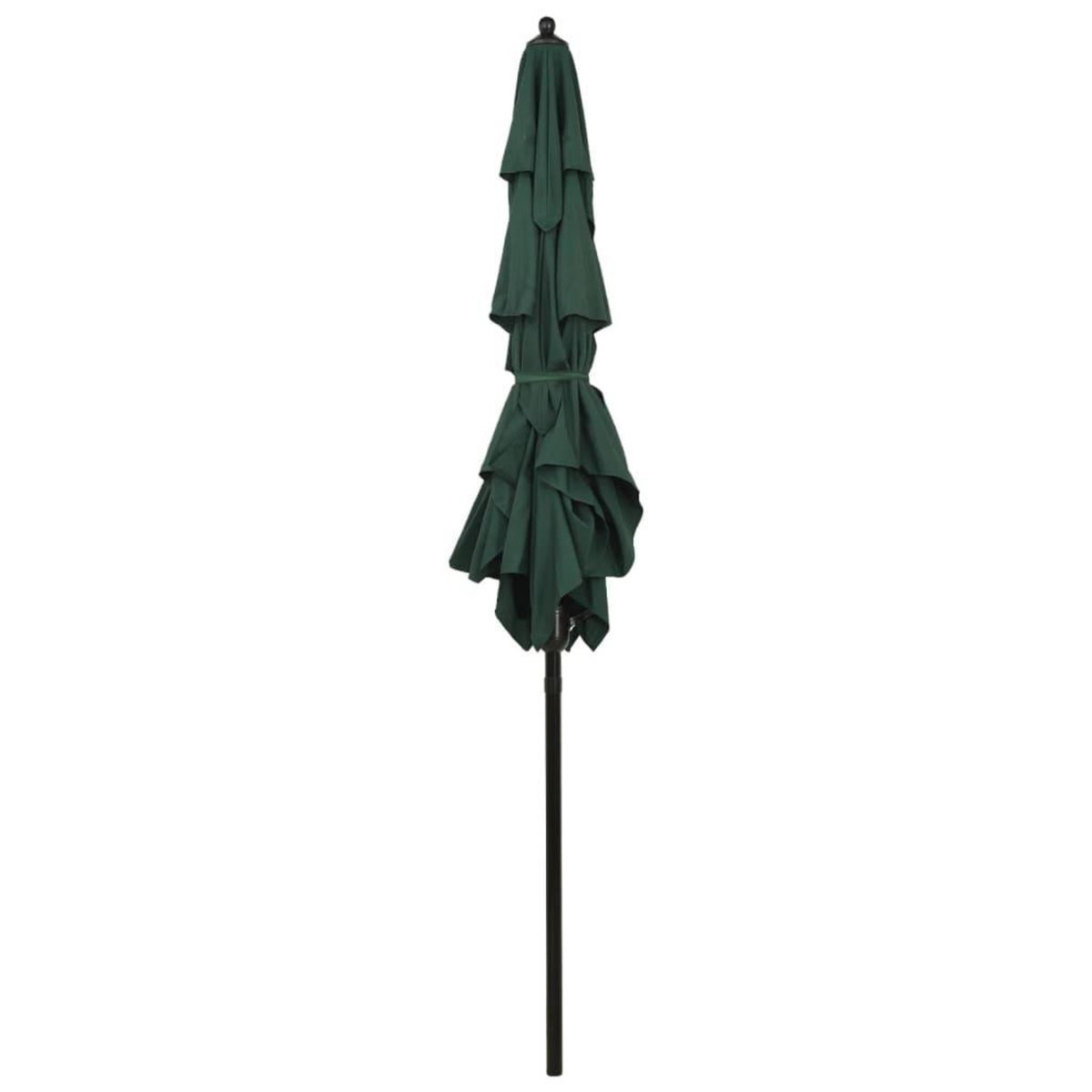 VIDAXL Parasol de jardin a 3 niveaux avec mat en aluminium vert 2x2 m