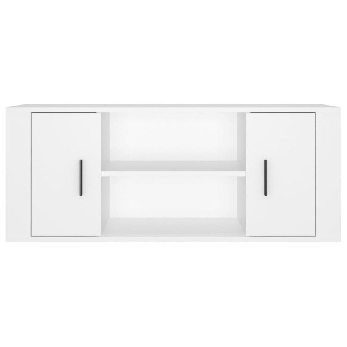 VIDAXL Meuble TV Blanc 100x35x40 cm Bois d'ingenierie