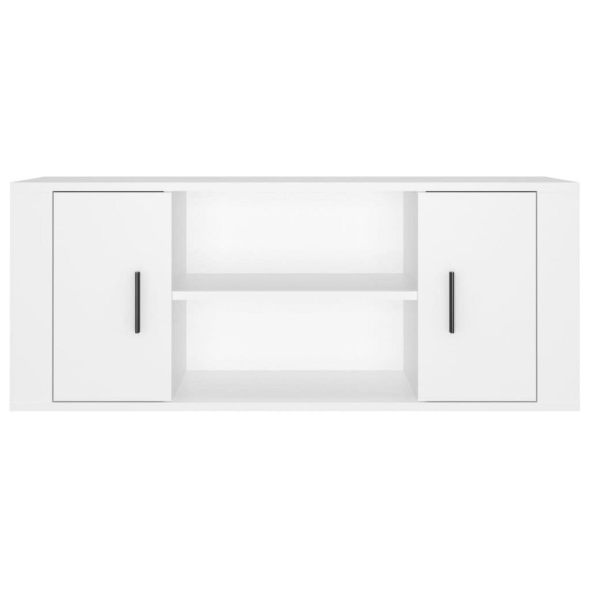 VIDAXL Meuble TV Blanc 100x35x40 cm Bois d'ingenierie