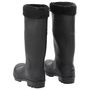 Voir la diapositive 5 : VIDAXL Bottes de pluie avec chaussettes amovibles noir taille 38 PVC
