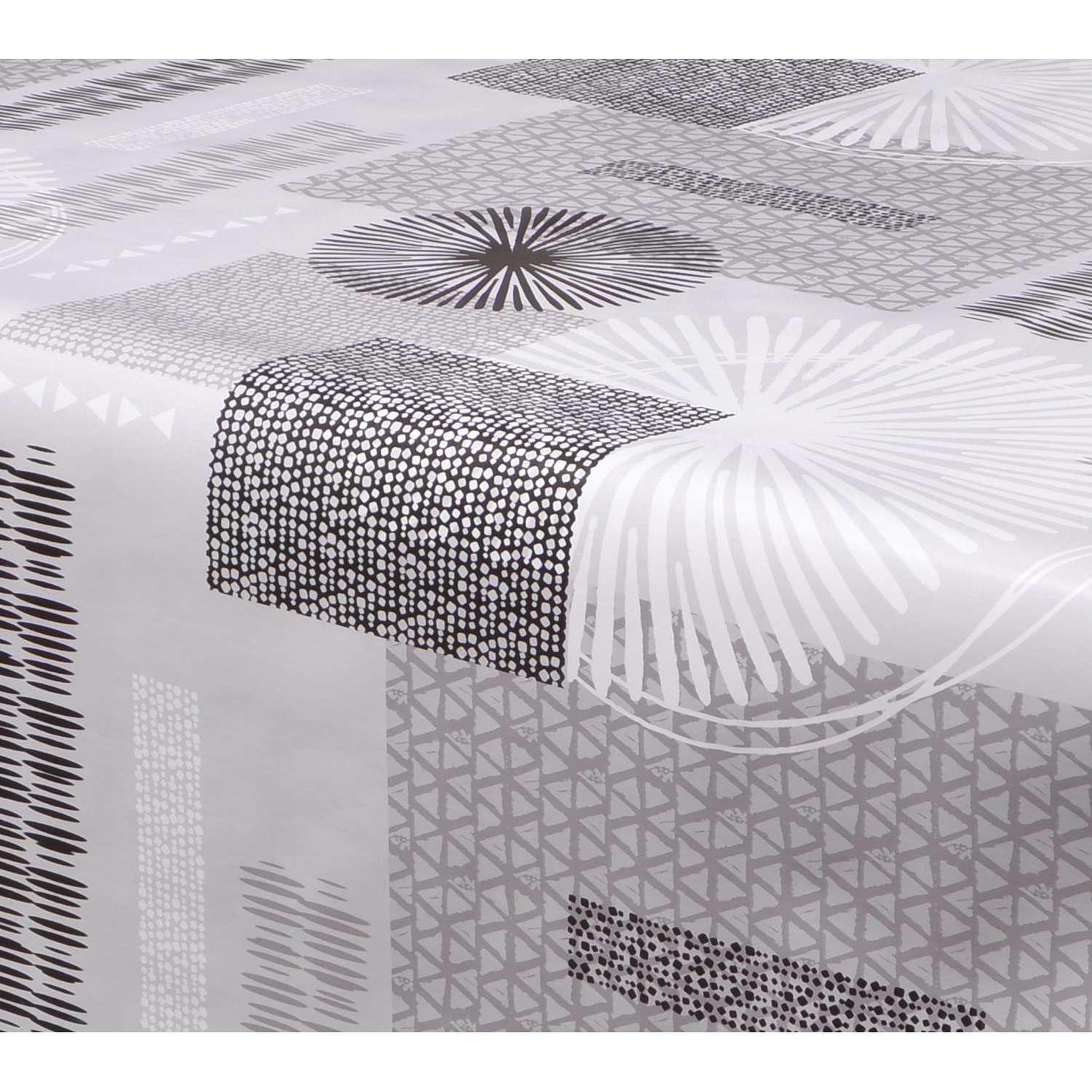 Voir la diapositive 3 : HABITABLE Nappe en toile cirée rectangulaire Run - 140 x 250 cm - Gris