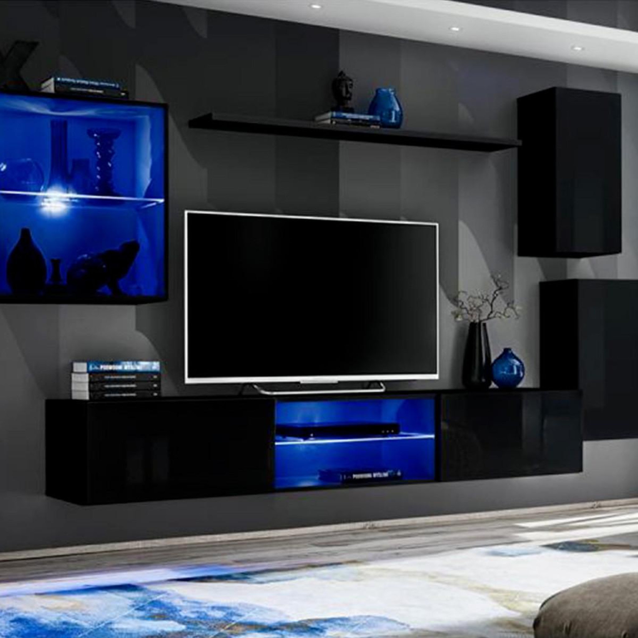 Paris Prix Ensemble meuble tv design  switch xxiii  250cm noir