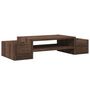 Voir la diapositive 2 : VIDAXL Support de moniteur et rangement chêne marron bois d ingénierie