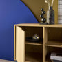 Voir la diapositive 4 : SWEEEK Buffet de rangement effet frêne 1 porte. 2 étagères. buffet bas. 80cm