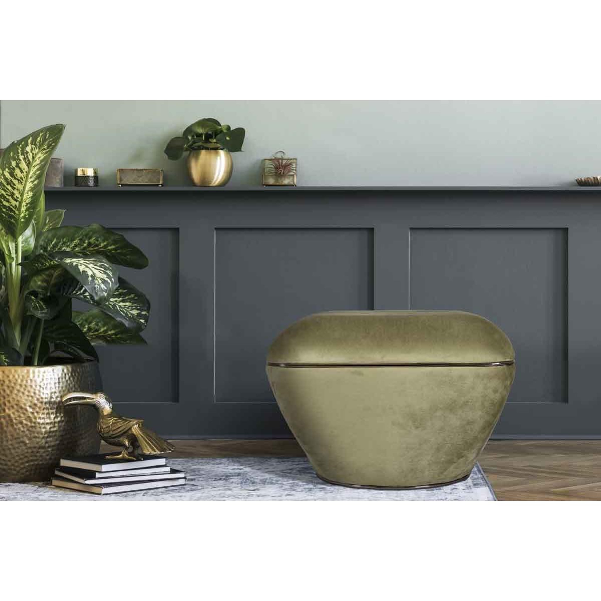 Voir la diapositive 5 : Paris Prix Tabouret design  contessa  60cm vert & gris