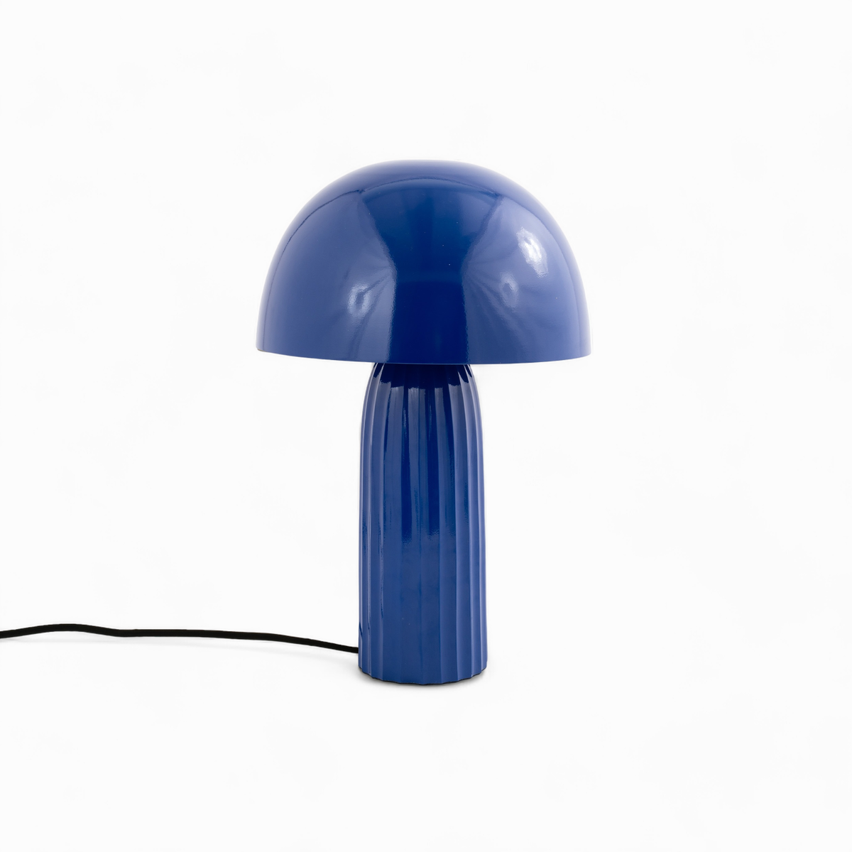 Rendez vous déco Lampe à poser en métal bleu foncé-Joy