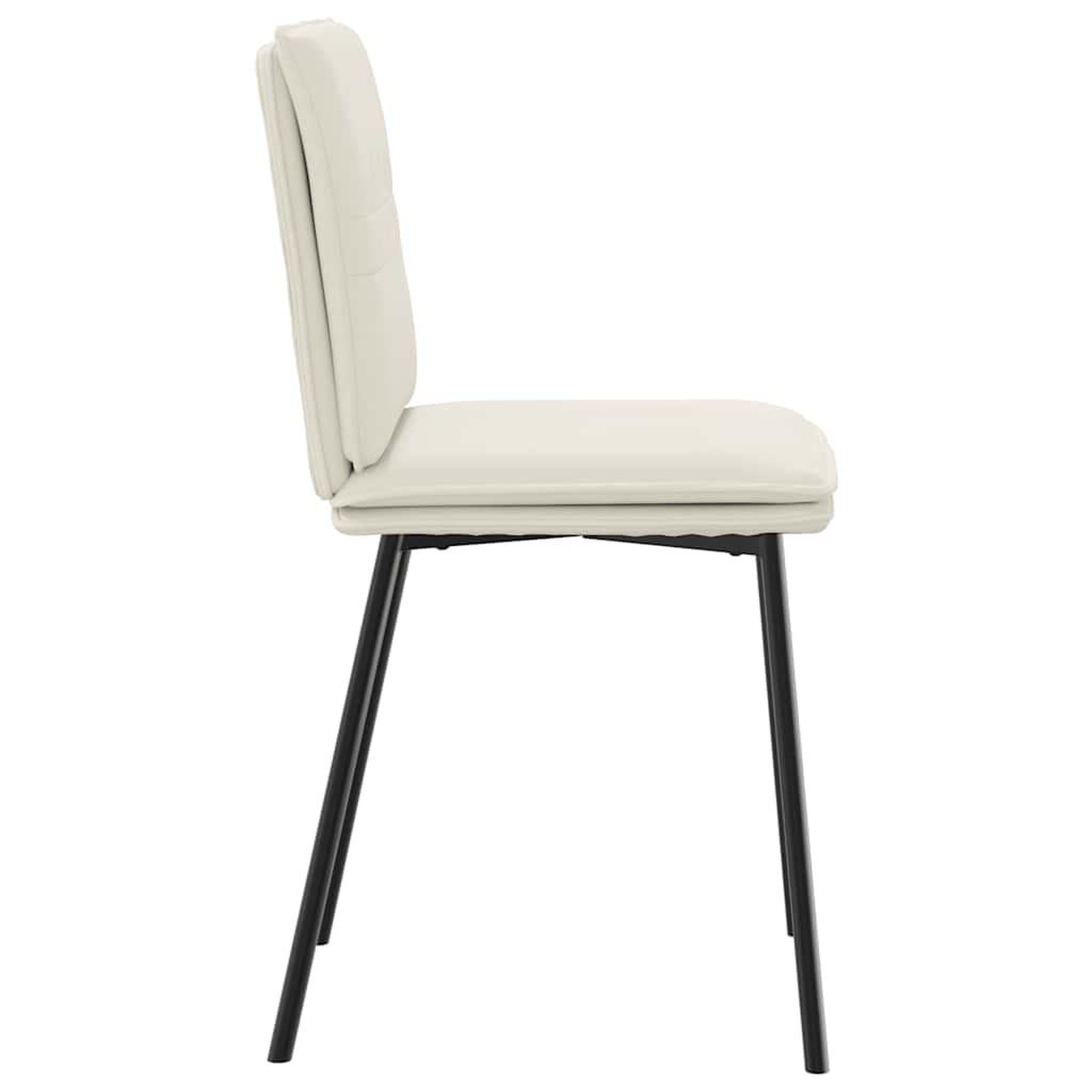 Voir la diapositive 5 : VIDAXL Chaises a manger lot de 4 Creme Velours