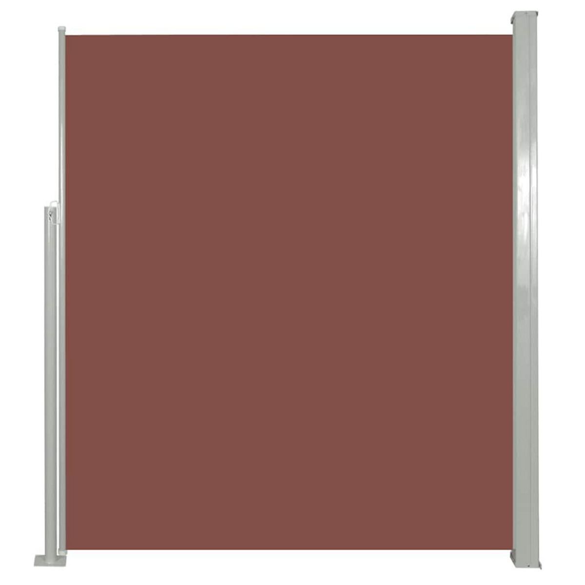 VIDAXL Auvent lateral retractable de patio 100x500 cm Marron
