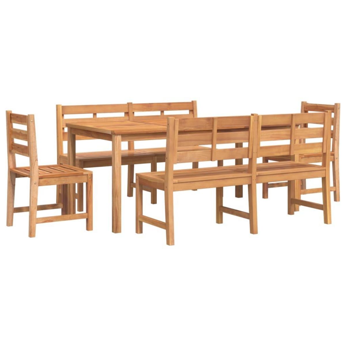 VIDAXL Ensemble a manger de jardin 5pcs Bois de teck massif