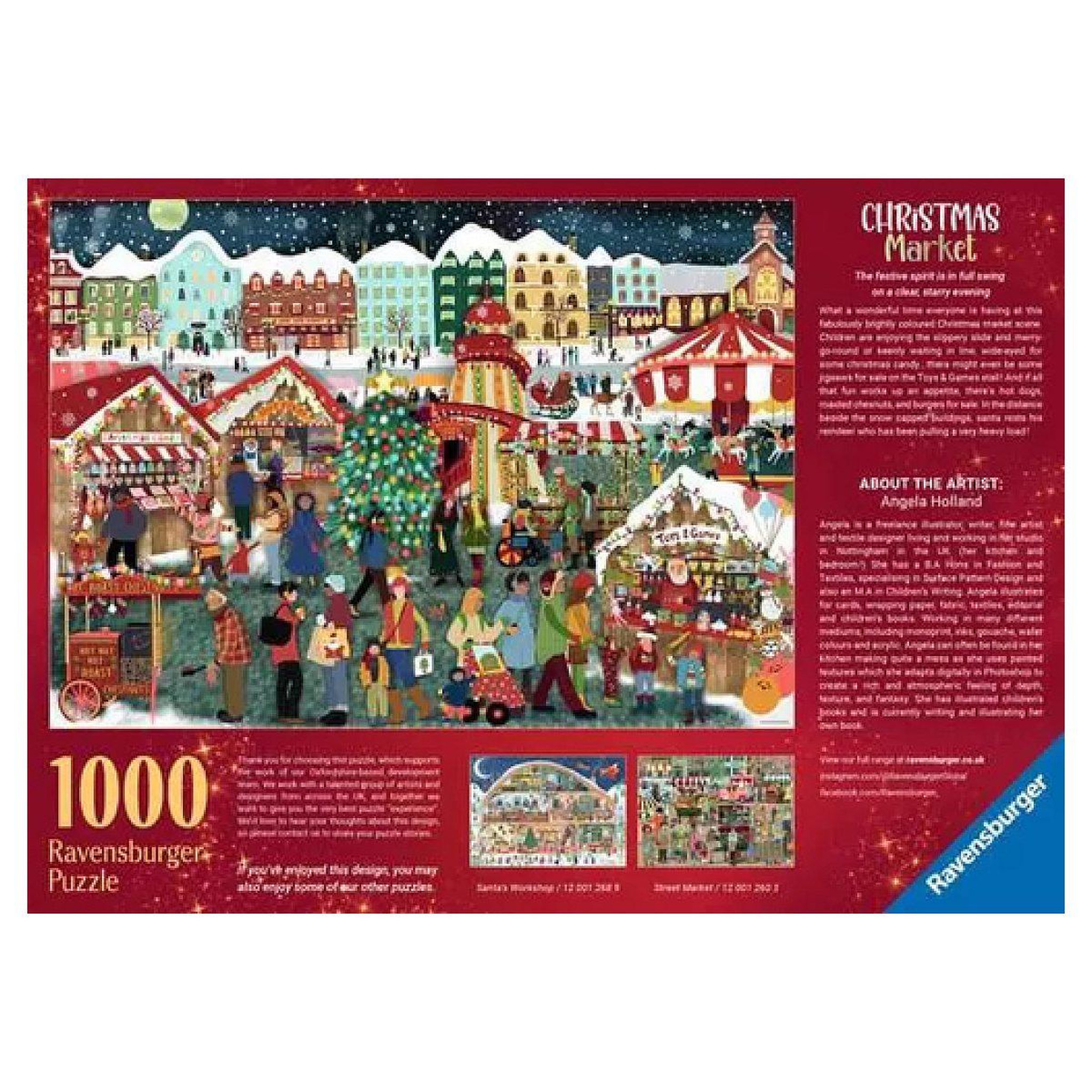 Voir la diapositive 3 : RAVENSBURGER Puzzle 1000 pieces - le marche de noel