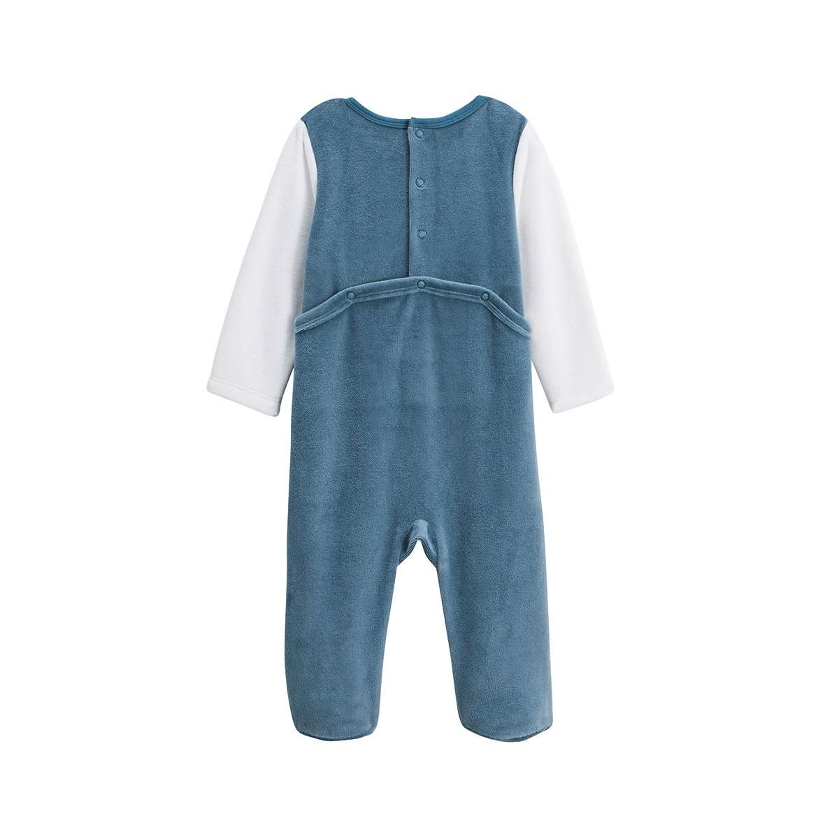 Petit Béguin Pyjama bébé en velours Tao