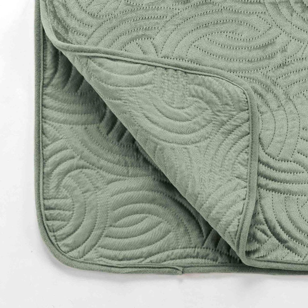 Paris Prix Couvre-Lit & 2 Housses de Coussin  Solange  220x240cm Vert Cèdre