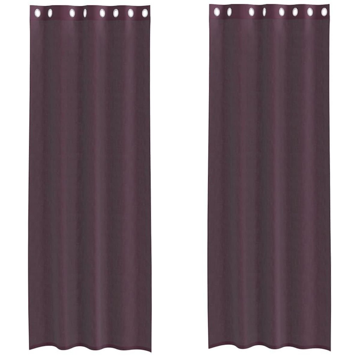 VIDAXL Rideaux en voile avec œillets 2 pcs violet 140x300 cm