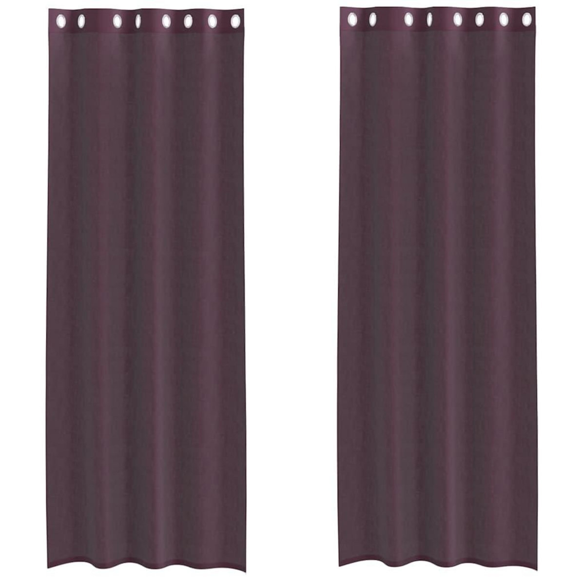 VIDAXL Rideaux en voile avec œillets 2 pcs violet 140x300 cm