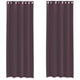 Voir la diapositive 2 : VIDAXL Rideaux en voile avec œillets 2 pcs violet 140x300 cm