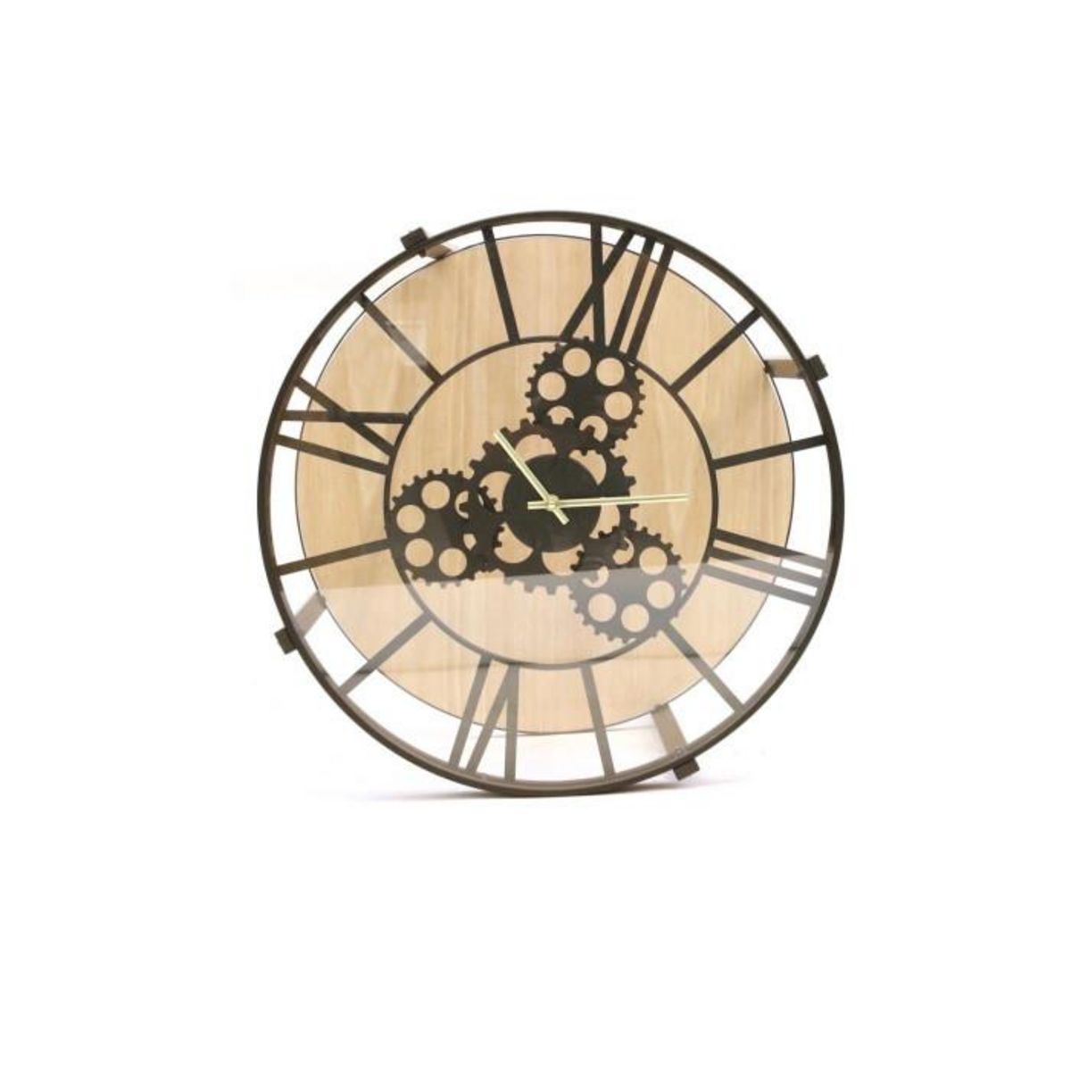 Paris Prix Table d'Appoint Design  Plateau Horloge  40cm Noir